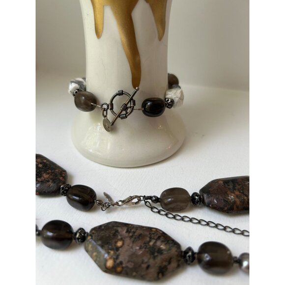 Donna Dressler Necklace & Bracelet Set Beads 925 Sterling Silver - Picture 10 of 13